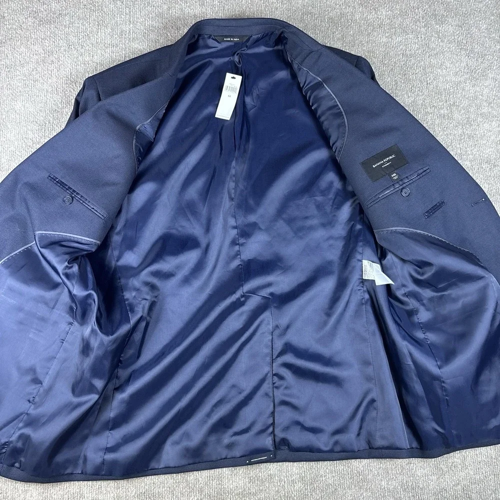 Banana Republic Factory Standard Fit Sport Coat Blazer Navy Blue 44R NWT